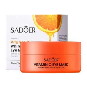 sadoer vitamin c eye mask – 30 pairs hydrogel patches for dark circles, puffiness & fine lines
